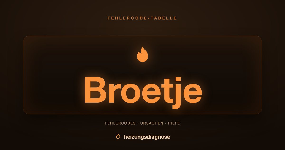 Brötje Fehlercode Tabelle: Bedeutung & Lösung