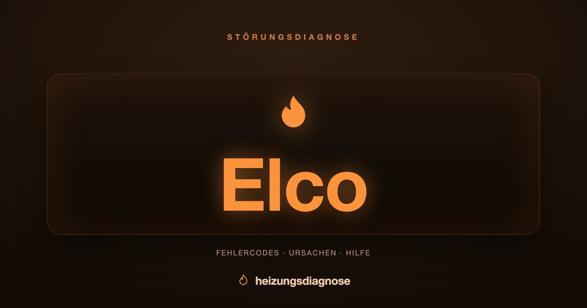 Elco Brenner Störung: Fehler 101 und 102