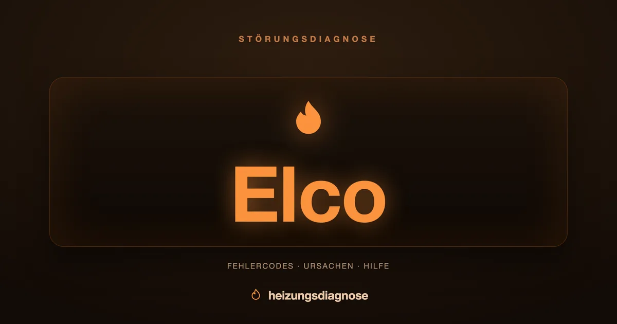 Elco Brenner Störung: Fehler 101 und 102