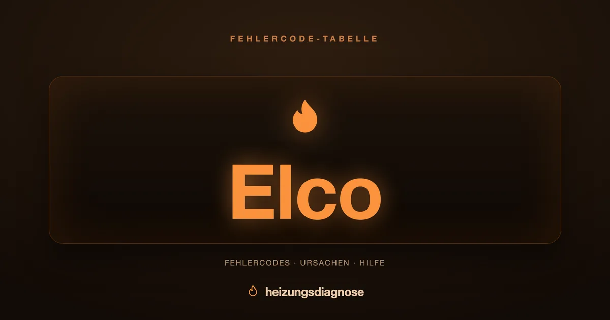 Elco Fehlercode Liste: Thision & Trigon