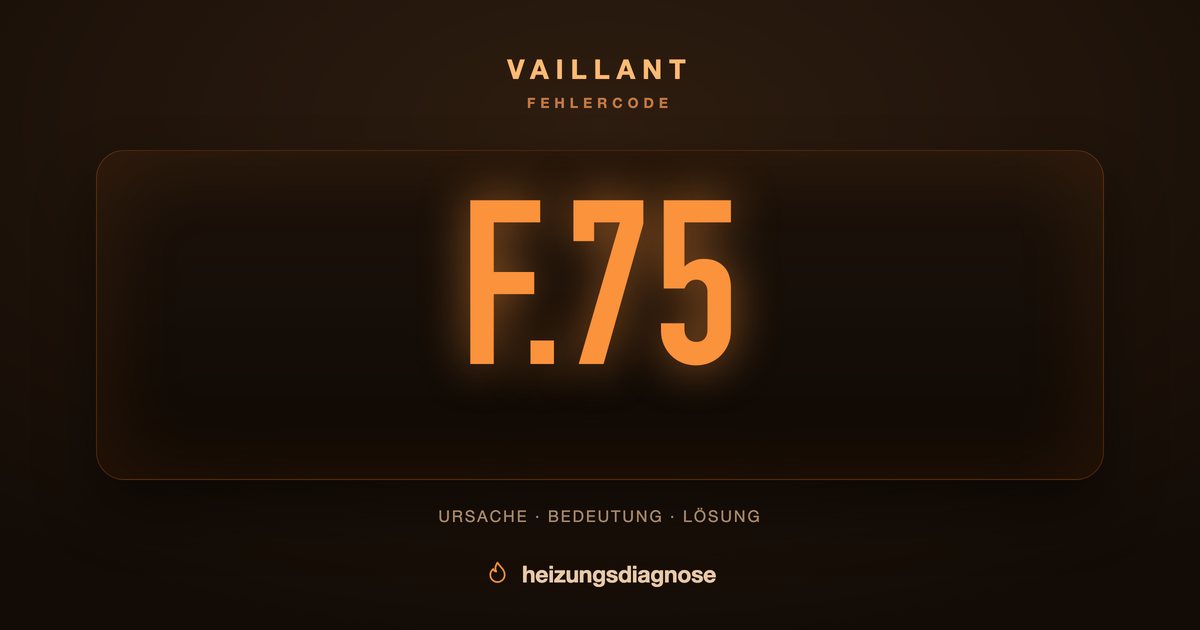 Vaillant Fehler F.75: Ursache und Lösung