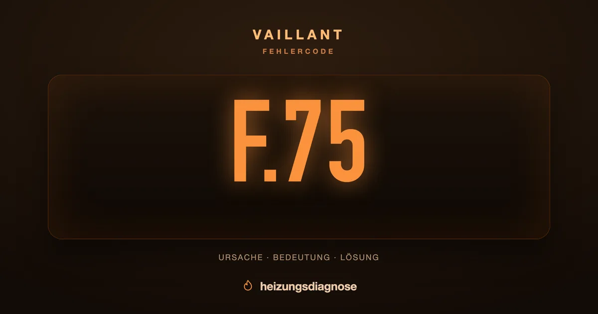 Vaillant Fehler F.75: Ursache und Lösung
