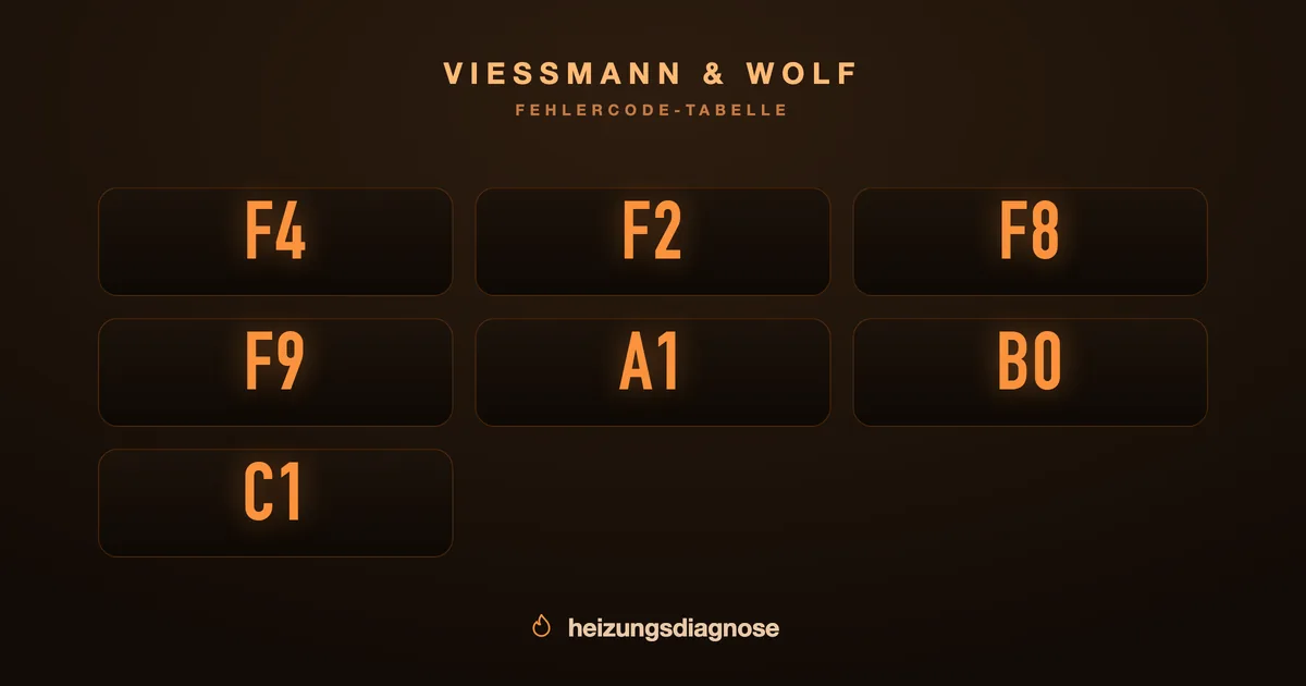 Viessmann Fehlercode Liste: Vitodens & Co. erklärt